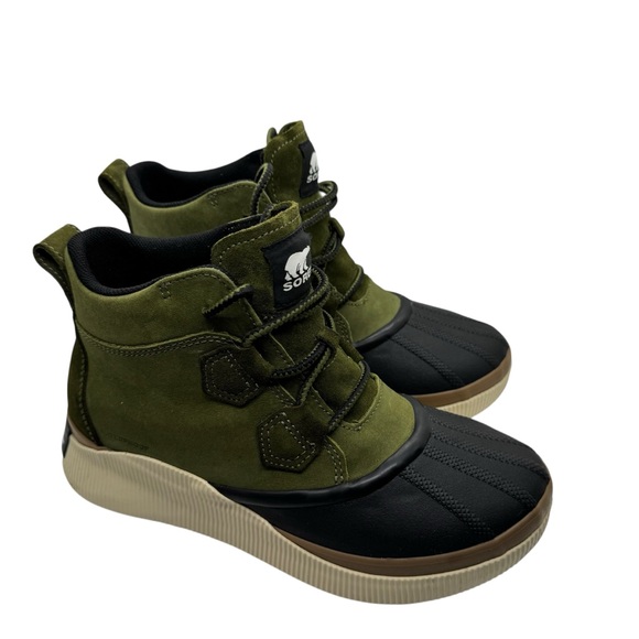Sorel Women's Out N About IV Classic Waterproof Boots Utility Green, Black - Picture 3 of 14